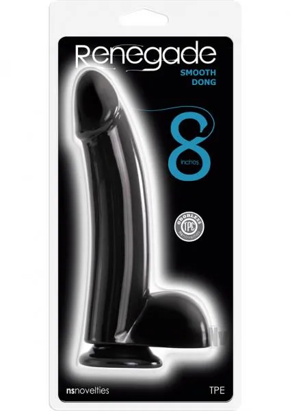 Renegade Dildos Renegade 8 Inches Smooth Dong Black Renegade Dildos Renegade 8 Inches Smooth Dong Black
