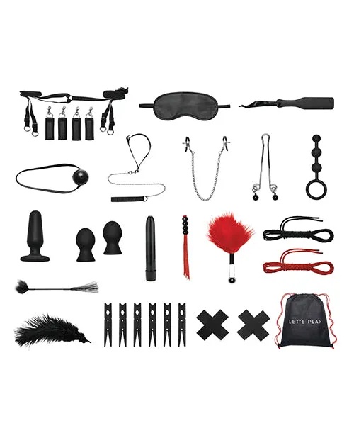 Couples Electric Eel INC Lux Fetish Deluxe 20 Pc Everything You Need Bondage Bedspreaders Set