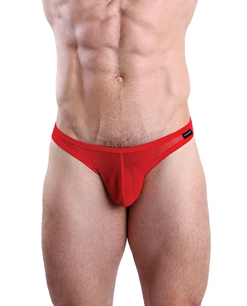Vibrators Cocksox Cocksox Mesh Enhancing Pouch Thong Fiery Red