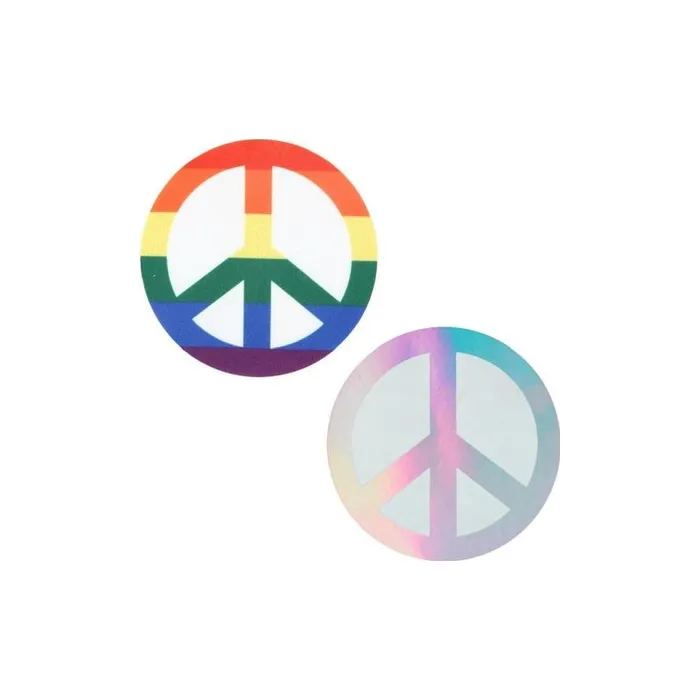 Vibrators Peekaboo Pasties Pride Peace Sign Pasties