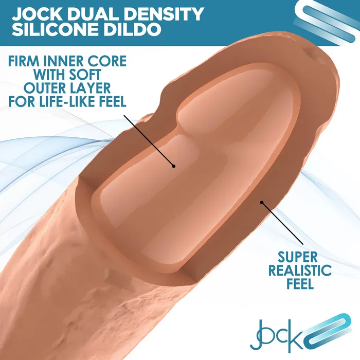 Female Sex Toys Ultra Realistic Dual Density Silicone Dildo With Balls 8 Inch XR Brands