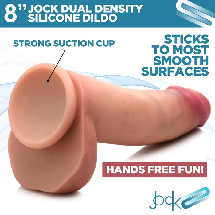 Female Sex Toys Ultra Realistic Dual Density Silicone Dildo With Balls 8 Inch XR Brands