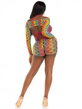 Leg Avenue Male Sex Toys 3 Pc Net Bra Top With Shrug and Boy Shorts One Size Multicolor Leg Avenue Male Sex Toys 3 Pc Net Bra Top With Shrug and Boy Shorts One Size Multicolor