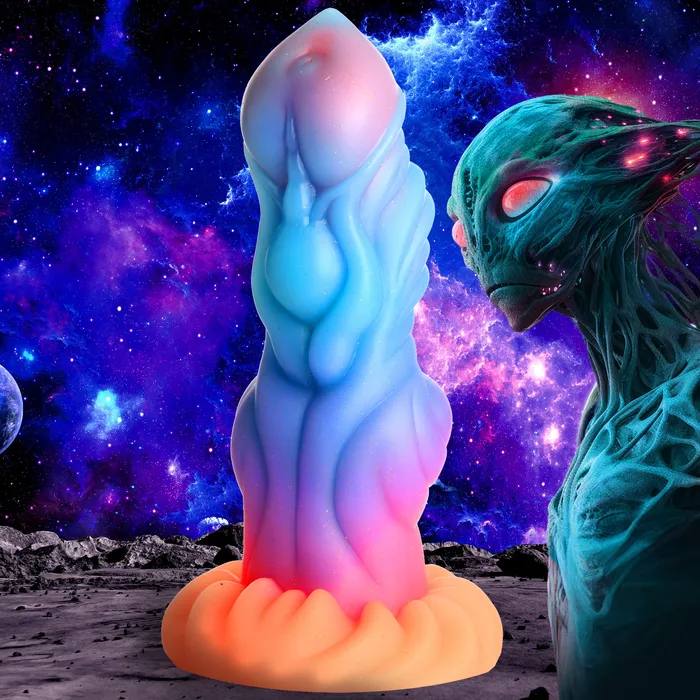 Alien Invader GlowInTheDark Silicone Dildo Creature Cocks Dildos