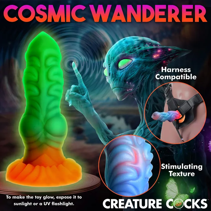 Alien Invader GlowInTheDark Silicone Dildo Creature Cocks Dildos