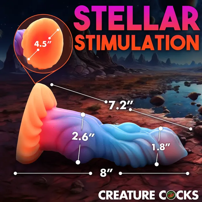 Alien Invader GlowInTheDark Silicone Dildo Creature Cocks Dildos