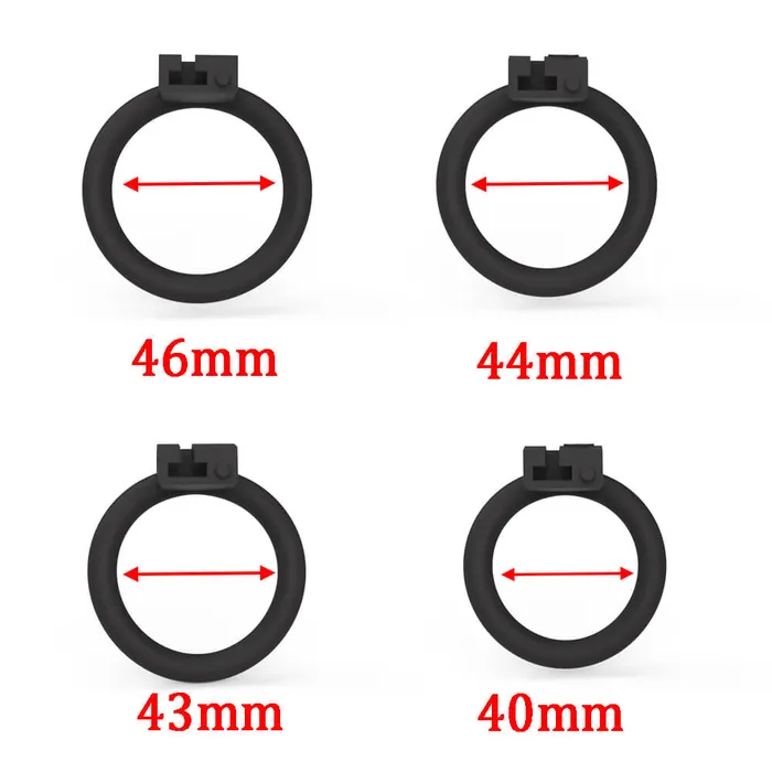 CHASTITY CAGE CO Male Sex Toys 3D Small Chastity Cage with 4 rings