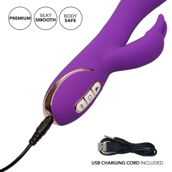 Female Sex Toys CalExotics Jack Rabbit Signature Heated Silicone Rotating G Rabbit