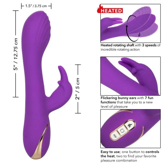 Female Sex Toys CalExotics Jack Rabbit Signature Heated Silicone Rotating G Rabbit