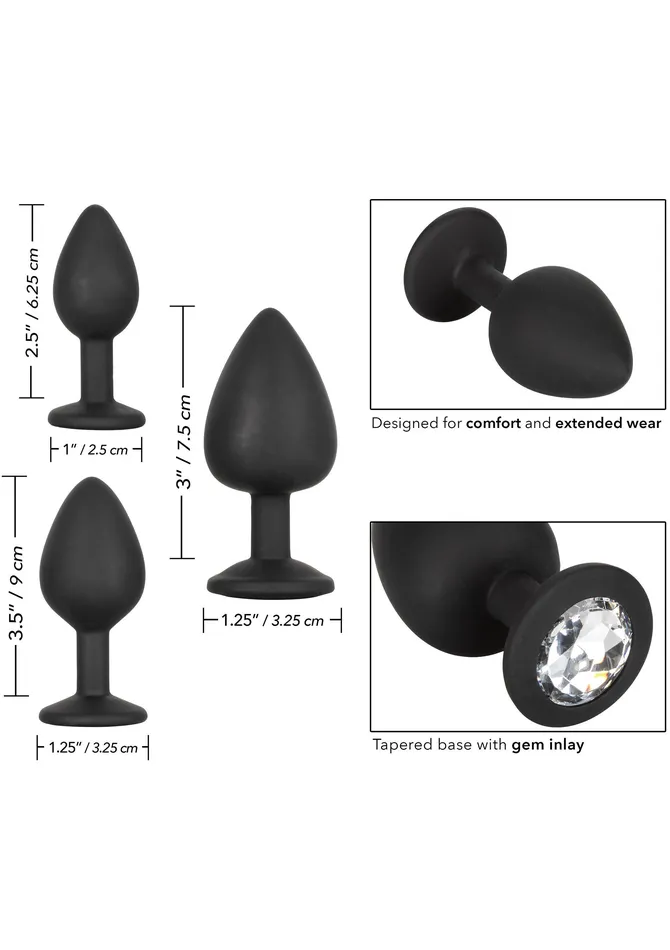 Anal CalExotics Jewelled Butt Plug Set
