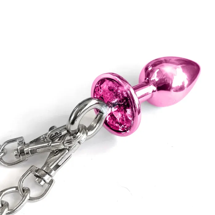 Global Novelties LLC Anal Nixie Metal Butt Plug Furry Handcuff Set Medium All Colors