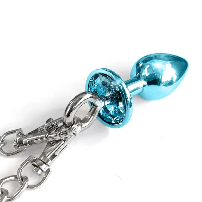 Global Novelties LLC Anal Nixie Metal Butt Plug Furry Handcuff Set Medium All Colors