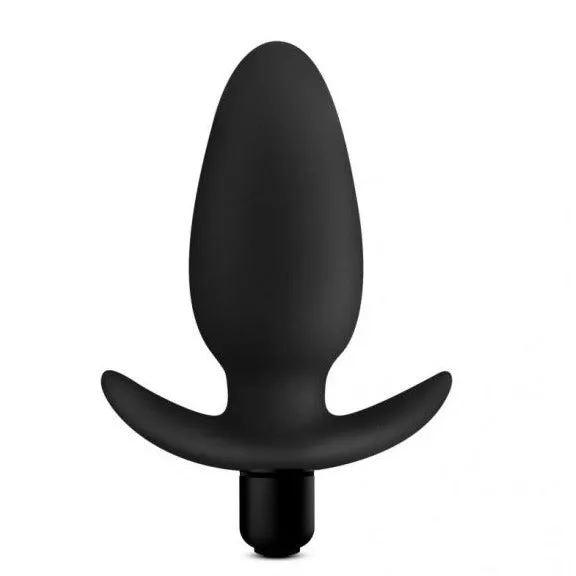 Lonbrook Anal Anal Adventures Platinum Silicone SADDLE PLUG Black Vibrating Butt Plug