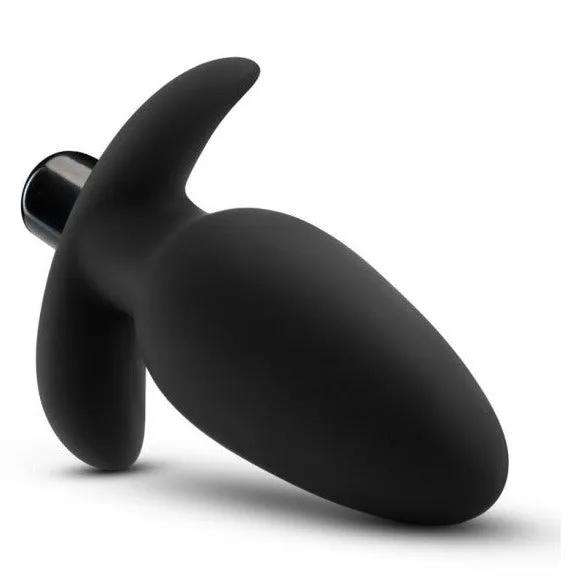 Lonbrook Anal Anal Adventures Platinum Silicone SADDLE PLUG Black Vibrating Butt Plug