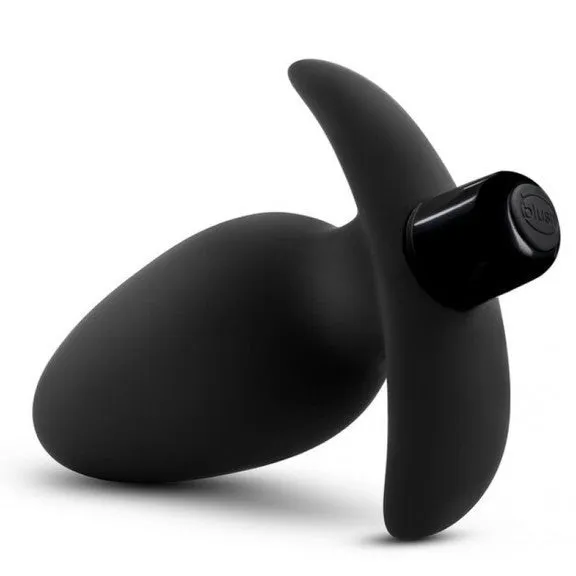 Lonbrook Anal Anal Adventures Platinum Silicone SADDLE PLUG Black Vibrating Butt Plug