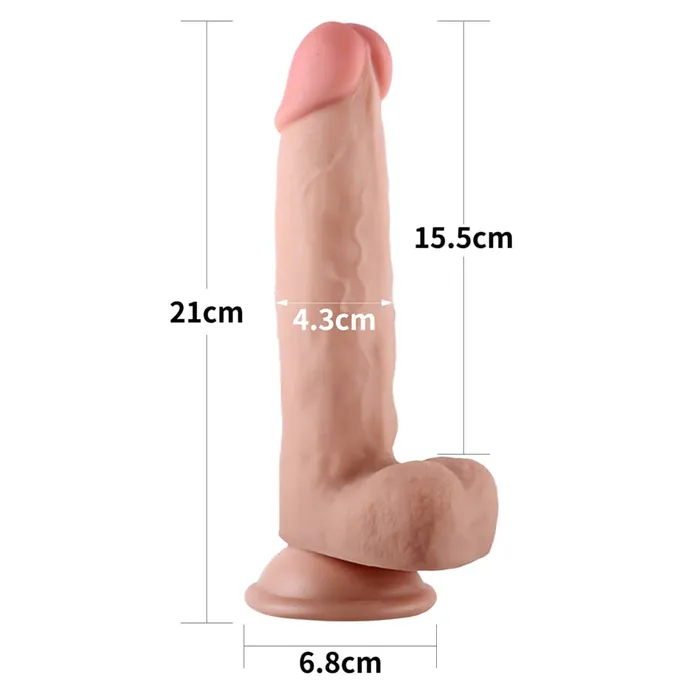 LOVETOY Dildos 8 Sliding Skin Dual Density Dildo
