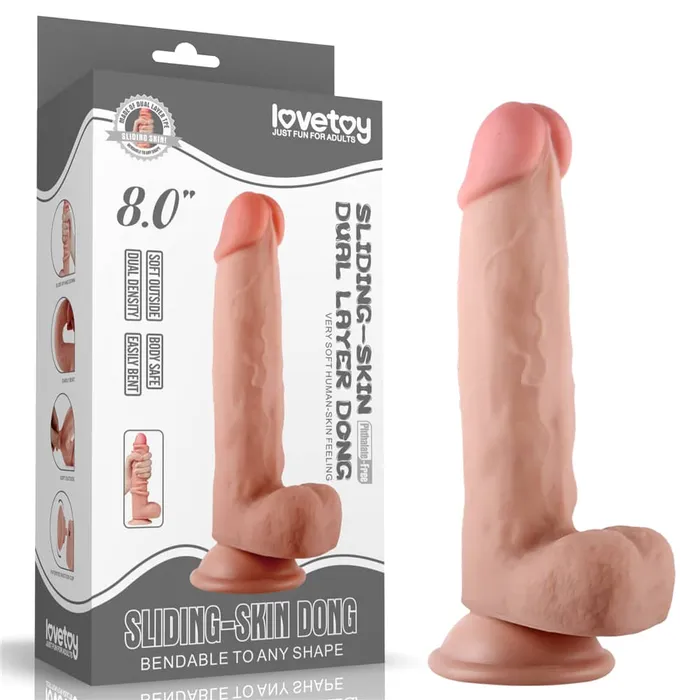 LOVETOY Dildos 8 Sliding Skin Dual Density Dildo