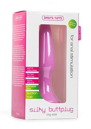 Shots Toys Silky Butt Plug Big Pink Calvista Anal