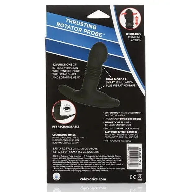 Anal CalExotics Eclipse Thrusting Rotator Probe Black