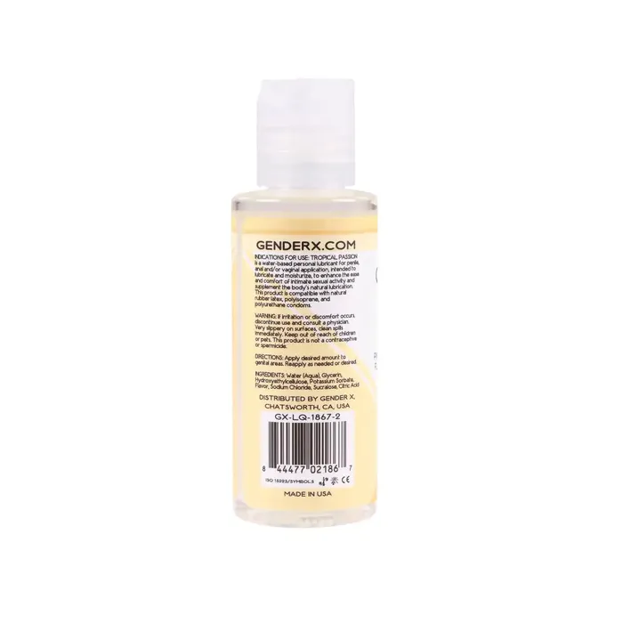 Anal Gender X Gender X Tropical Passion Pineapple Coconut Flavored WaterBased Lubricant 2 oz Anal Gender X Gender X Tropical Passion Pineapple Coconut Flavored WaterBased Lubricant 2 oz