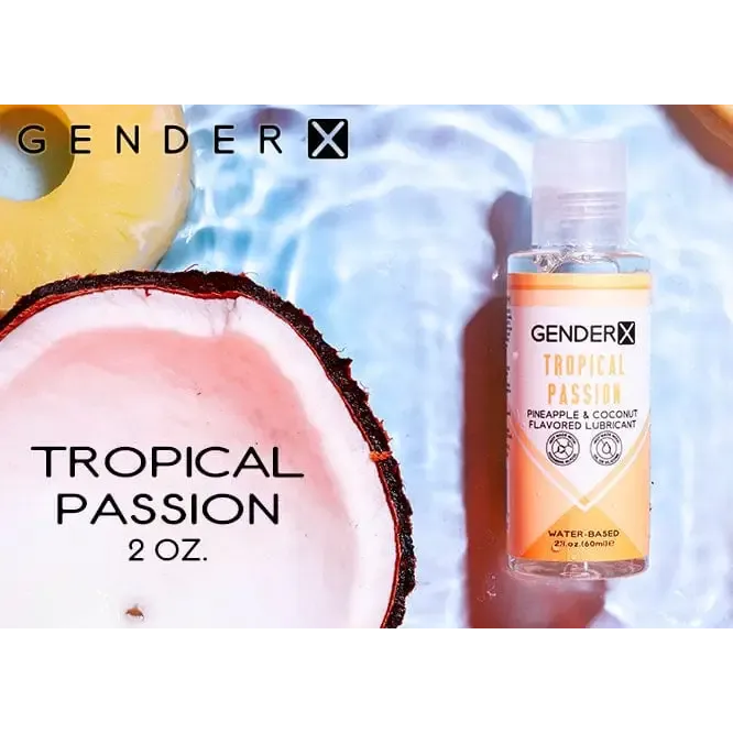 Anal Gender X Gender X Tropical Passion Pineapple Coconut Flavored WaterBased Lubricant 2 oz Anal Gender X Gender X Tropical Passion Pineapple Coconut Flavored WaterBased Lubricant 2 oz
