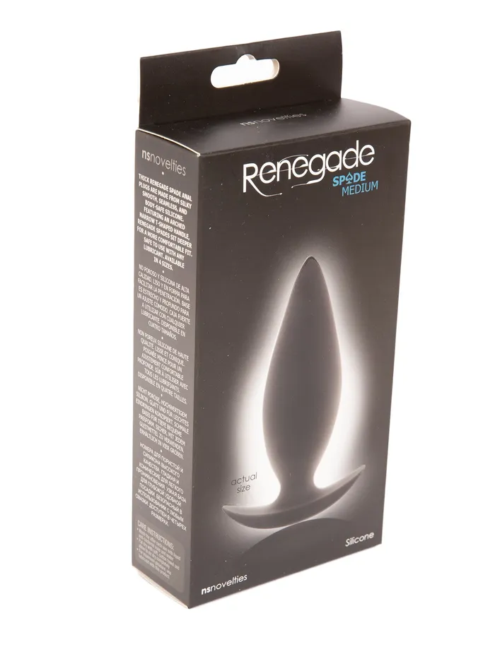 Anal HonourSkintwocom Medium Black Spade Butt Plug