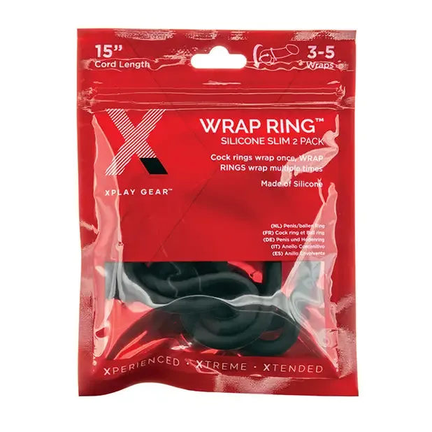 Anal Perfect Fit Brand Xplay Gear Silicone 15 Slim Wrap Ring Black Pack Of 2 Anal Perfect Fit Brand Xplay Gear Silicone 15 Slim Wrap Ring Black Pack Of 2