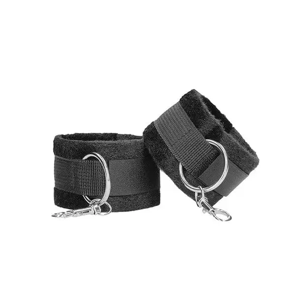 Anal Shots America Shots Ouch Black White Velcro Handankle Cuffs Black