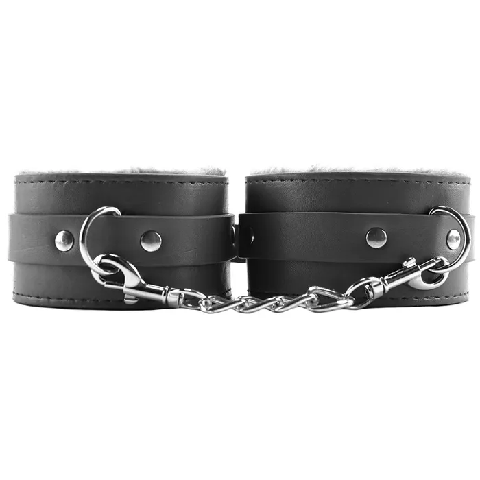 Black White Plush Ankle Cuffs Shots Toys Anal Black White Plush Ankle Cuffs Shots Toys Anal