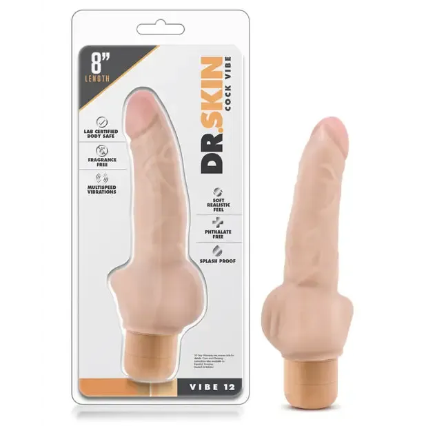Blush Vibrators Blush Dr Skin Cock Vibe 12 Beige