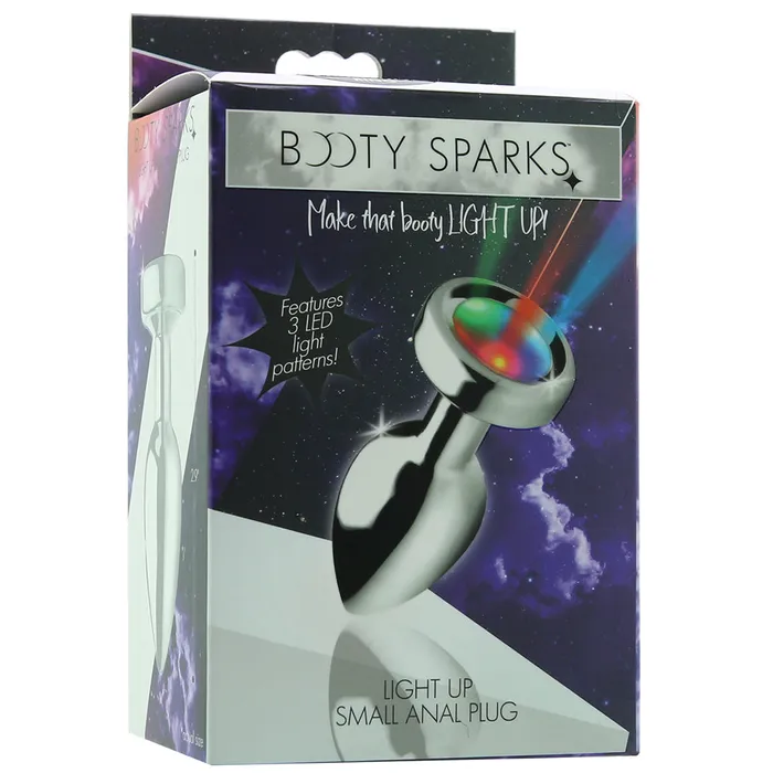 Booty Sparks Silver Light Up Anal Plug in Small XR Brands Anal Booty Sparks Silver Light Up Anal Plug in Small XR Brands Anal