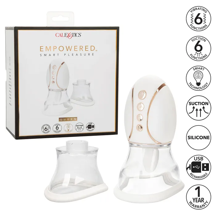CalExotics Vibrators CalExotics Empowered Smart Pleasure Queen White