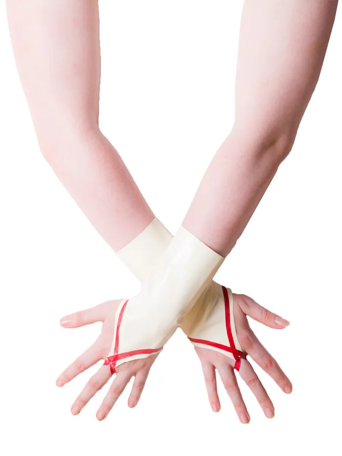 Dildos HonourSkintwocom Latex Rubber Nurse Gauntlets