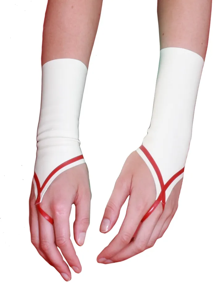 Dildos HonourSkintwocom Latex Rubber Nurse Gauntlets