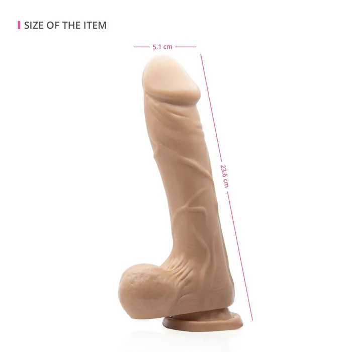 Dildos Neojoy Neojoy Realistic Vibrating Dildo TPE Suction Cup 10 Vibrations Flesh 236cm 93 inch