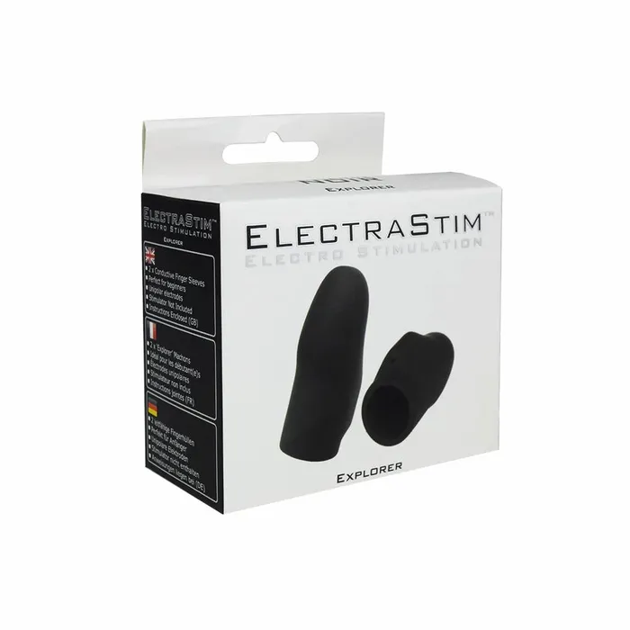 ELECTRASTIM Explorer Silicone Noir Electro Finger Sleeves ElectraStim Female Sex Toys