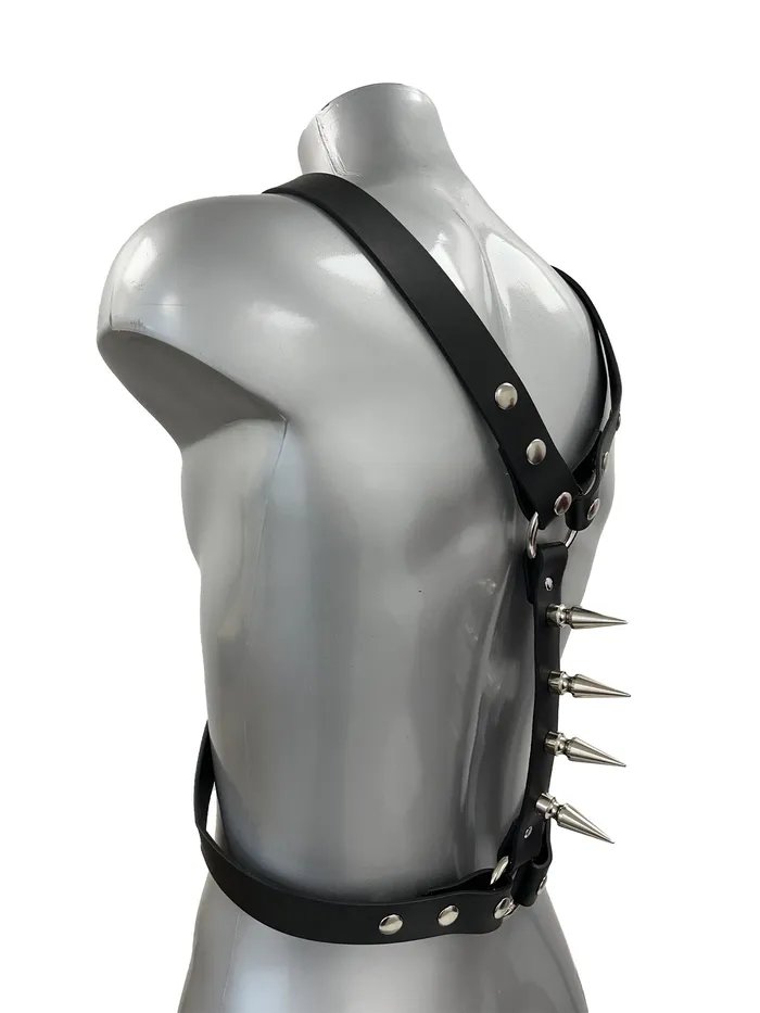 Female Sex Toys HonourSkintwocom Harness With 2 Cone Spiked Backbone