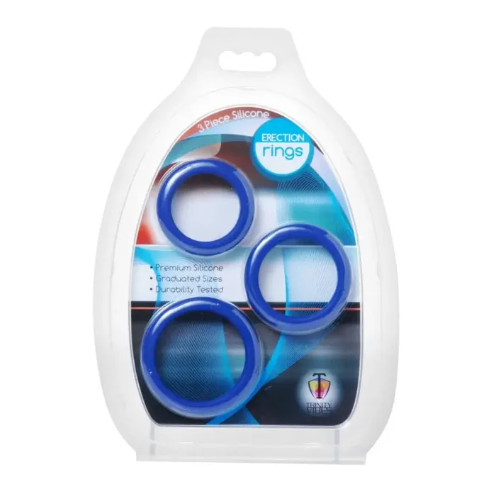 Female Sex Toys Trinity Vibes 3 Piece Silicone Erection Rings