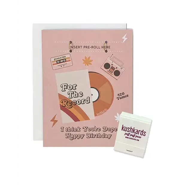 For The Record Greeting Card wMatchbook Kush Kards LLC Anal