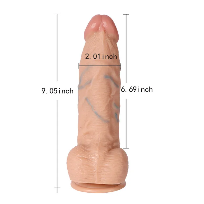 G12 DualDensity Realistic Veins Texture Suction Cup Dildo with Balls 9 Inch Modi Dildos