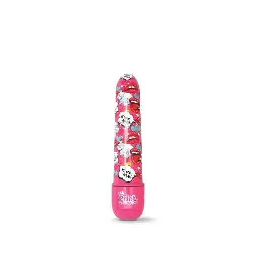 Global Novelties Vibrators Prints Charming Pop Tease 5in Mini Vibe Kiss Me Pink Global Novelties Vibrators Prints Charming Pop Tease 5in Mini Vibe Kiss Me Pink
