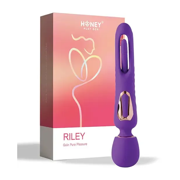 Honey Play Box Vibrators Riley Vibrating Massage Wand Gspot Tapping Stimulator Purple