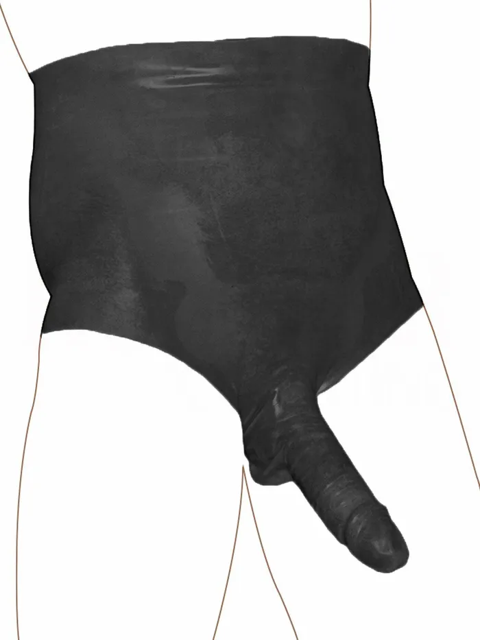 HonourSkintwocom Male Sex Toys Moulded Rubber Male Pants with Anatomical Sheath Black HonourSkintwocom Male Sex Toys Moulded Rubber Male Pants with Anatomical Sheath Black