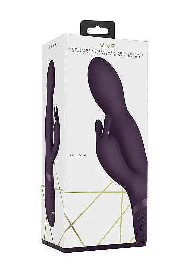 HonourSkintwocom Vibrators Niva 360 Degrees Rabbit Purple