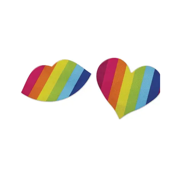 Hott Products Anal Nipplious Rainbow Nipple Pasties Pack Of 2 heart Lips Hott Products Anal Nipplious Rainbow Nipple Pasties Pack Of 2 heart Lips