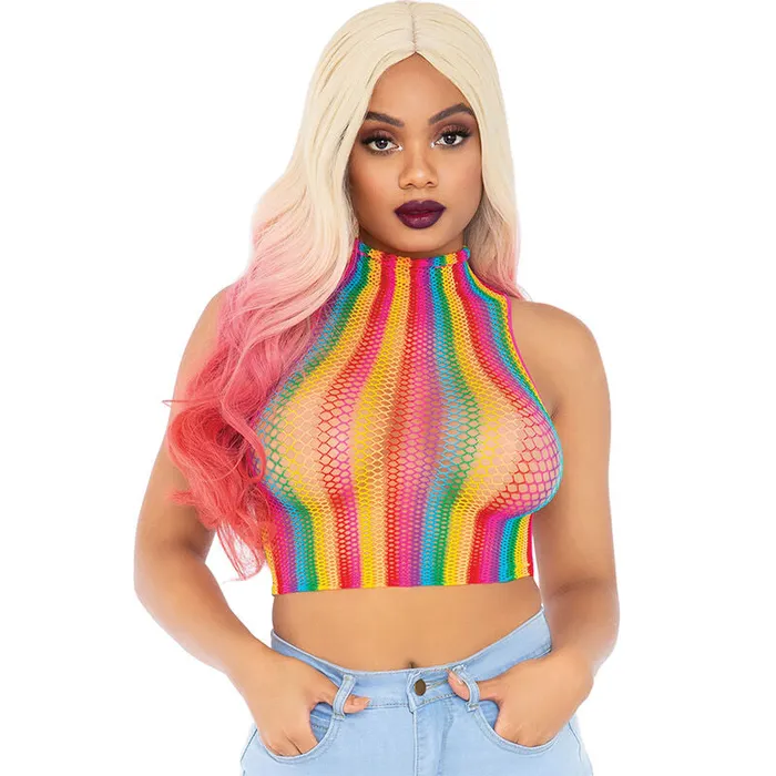 Leg Avenue Vibrators LEG AVENUE MULTICOLOR NET TOP