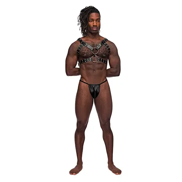 Male Power Leather Gemini Black OS Male Power Restraints