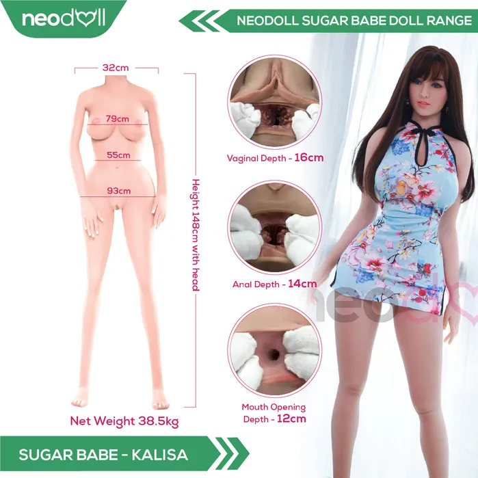 Male Sex Toys Neodoll Sugar Babe Neodoll Sugar Babe Kalisa Realistic Sex Doll 157cm Natural