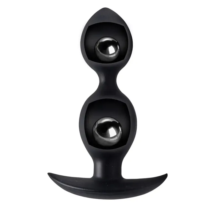 Master Series Orbs Steel Weighted Duotone Silicone Anal Plug Male Sex Toys