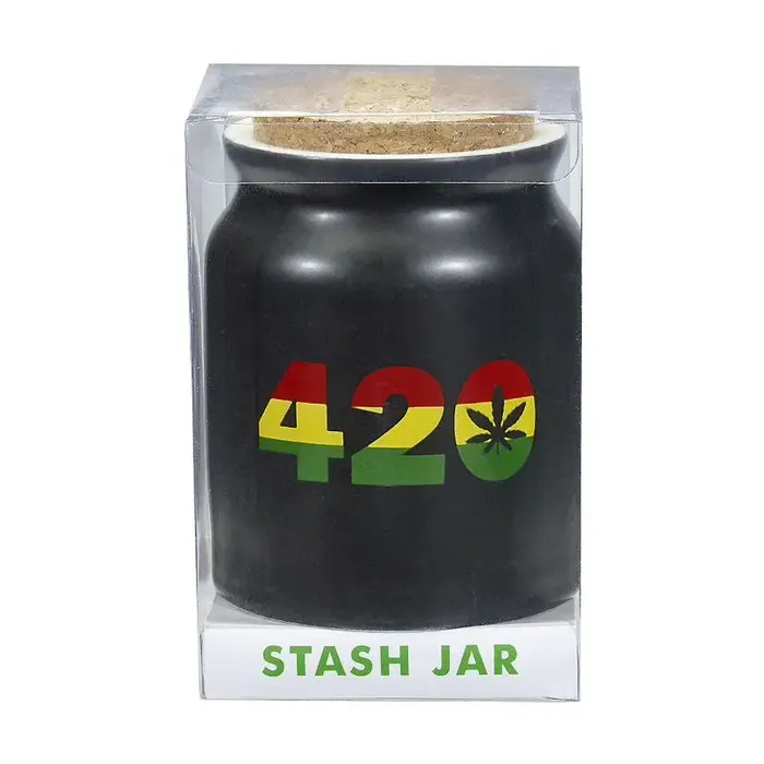 Matte Black 420 Stash Jar Fashioncraft Anal